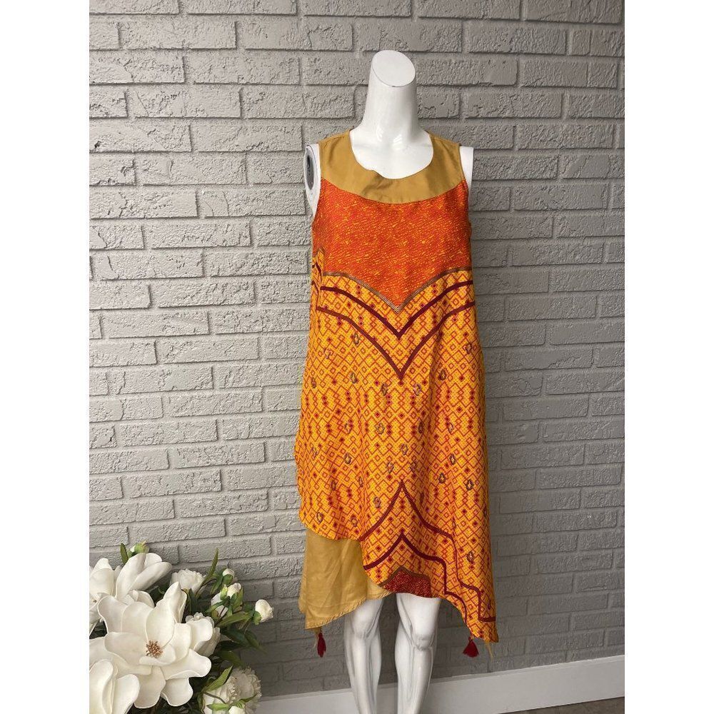 Akkriti Print Tunic with Tassel Size S